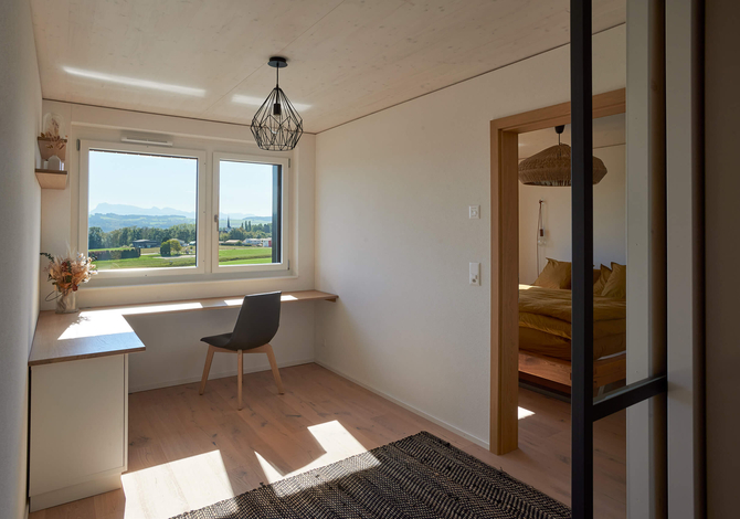 Maison passive en bois à Surpierre(FR): bureau