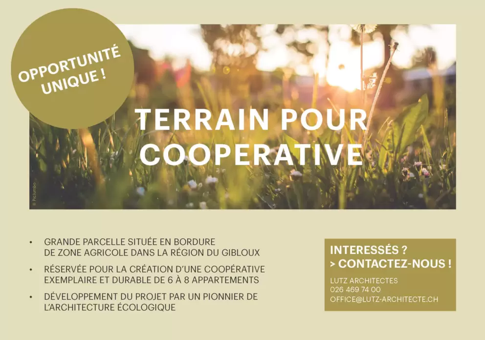 Terrain à bâtir pour coopérative dans le Gibloux