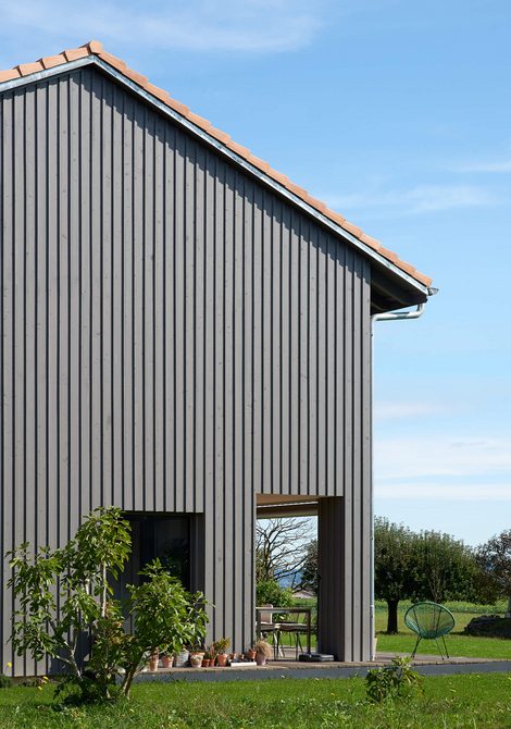 Construction d'une maison écologique en bois à Forel, Fribourg