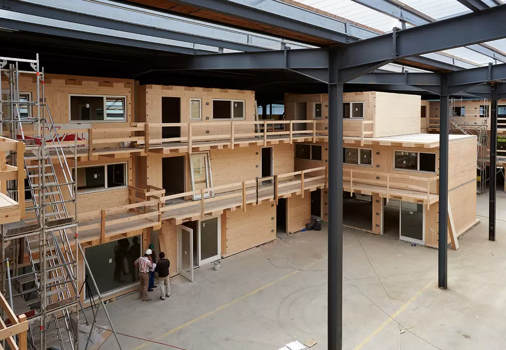 Réhabilitation d'une halle industrielle en bureaux zéro carbone