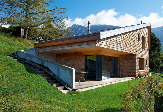 Construction d'un chalet contemporain en bois Minergie-P
