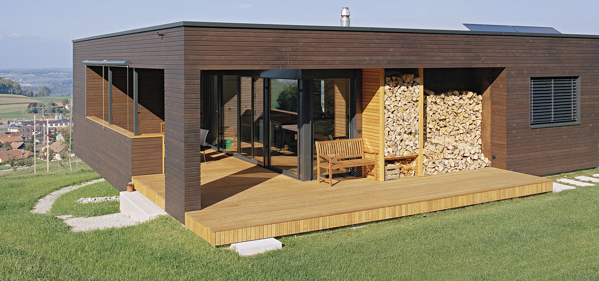 Maison à ossature bois écologique Minergie