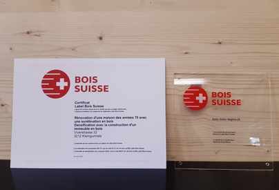 Un nouveau projet de Lutz architectes certifié selon le label Bois Suisse
