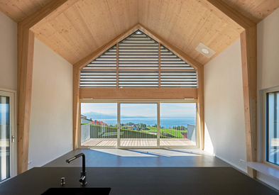 Maison bois contemporaine dans le Lavaux