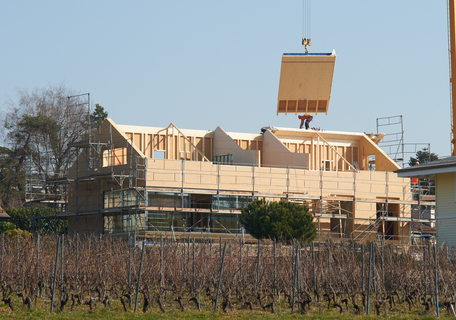 Construction d'une maison préfabriquée en bois à Préverenges(VD)