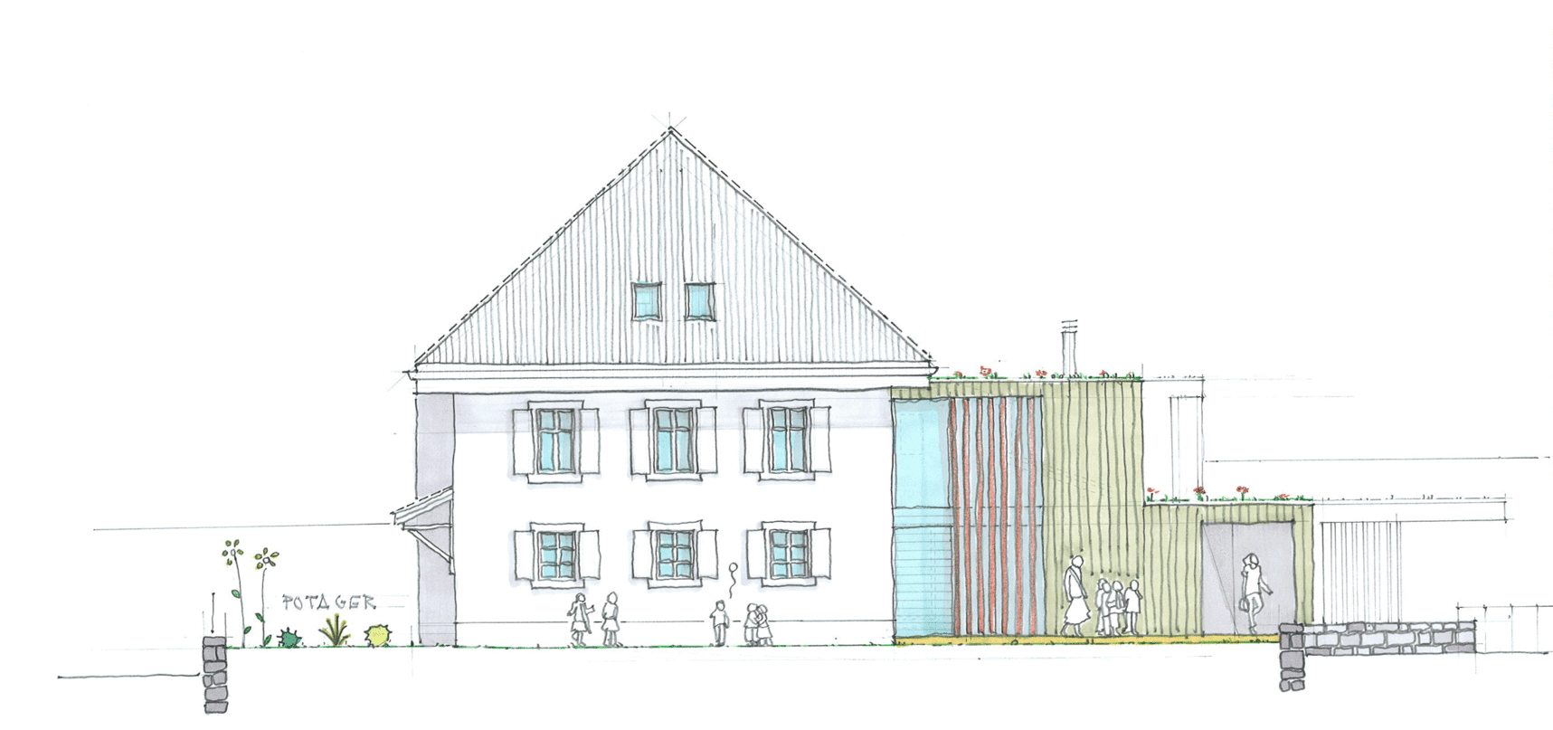 Extension de l'école primaire - façade est