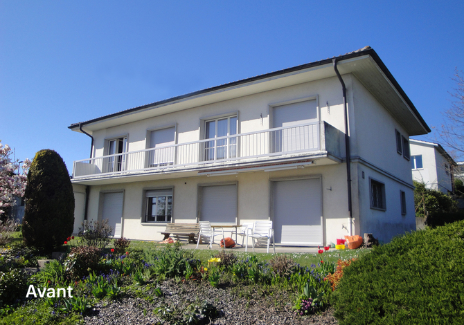 Etat avant travaux de rénovation énergétique et agrandissement d'une maison, Suisse