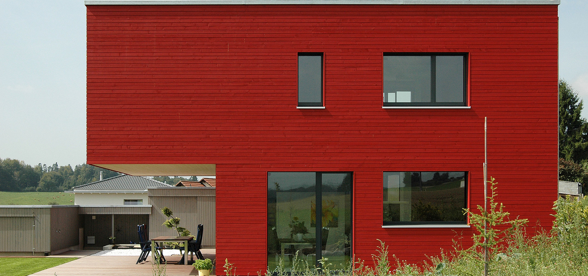 Villa ossature bois contemporaine Minergie
