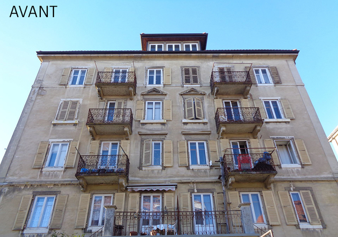 Rénovation énergétique et technique d'un immeuble ancien à La-Chaux-de-Fonds (Neuchâtel): avant travaux