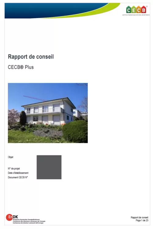 Le CECB Plus: un rapport de conseil pour aider les propriétaires dans la rénovation énergétique de leur bâtiment à Fribourg et en Suisse romande