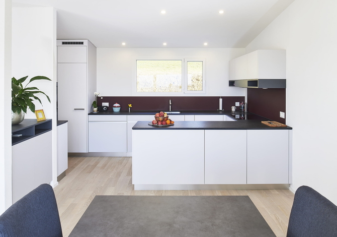 Agrandissement d'une maison, vue intérieure après travaux