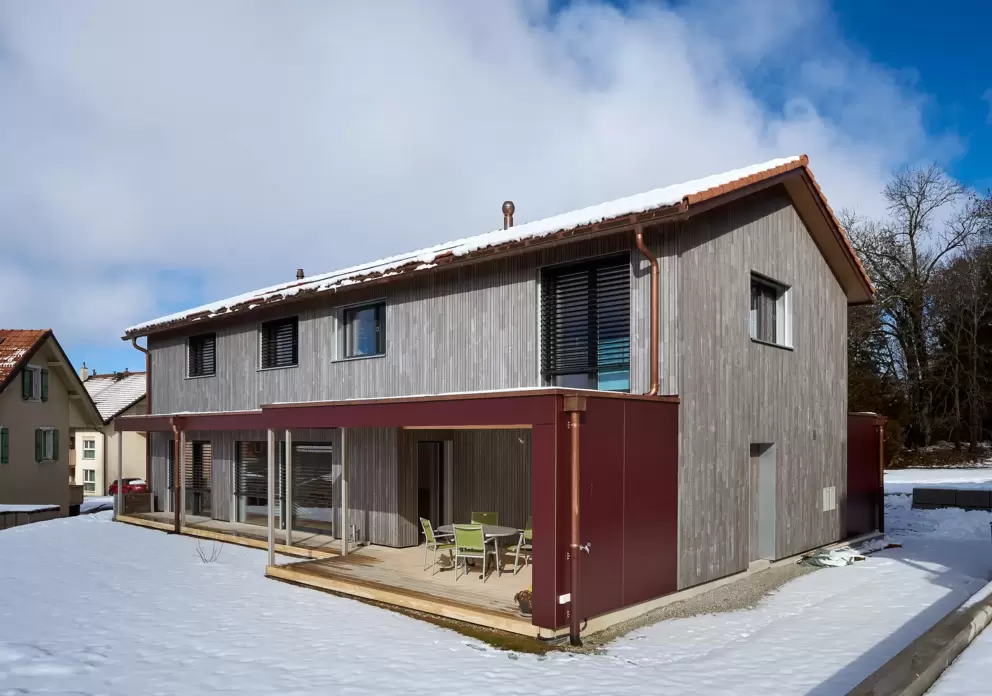Maison préfabriquée à ossature bois à Semsales