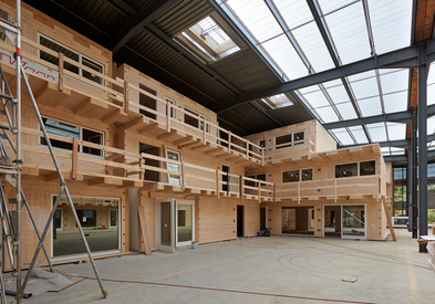 Rénovation circulaire: exemple de la halle bleue de BlueFactory Rénovation circulaire à Fribourg: exemple de la halle bleue de BlueFactory à Fribourg