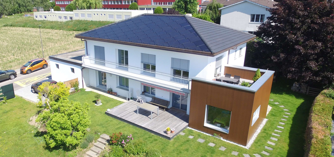 Rénovation énergétique et agrandissement d'une maison, Suisse