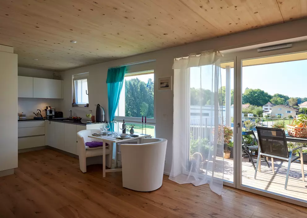 Immeubles écologiques en bois à faible consommation d'énergie Minergie-P-Eco