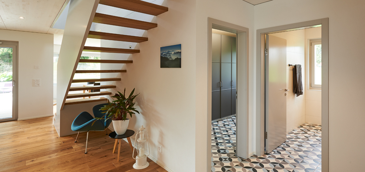Construction d'une maison familiale passive en bois suisse