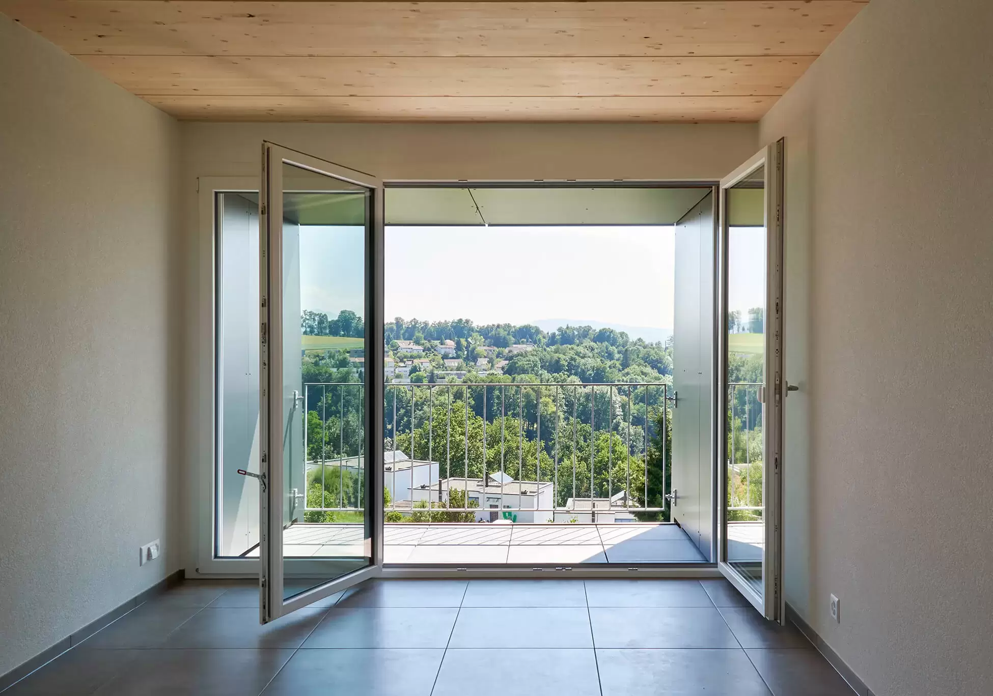 Vue intérieure d'un immeuble rénové