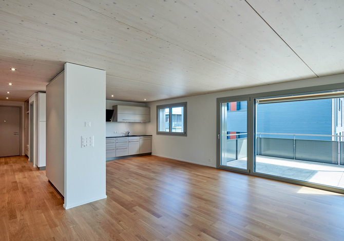 Construction d'un immeuble Minergie-P en bois