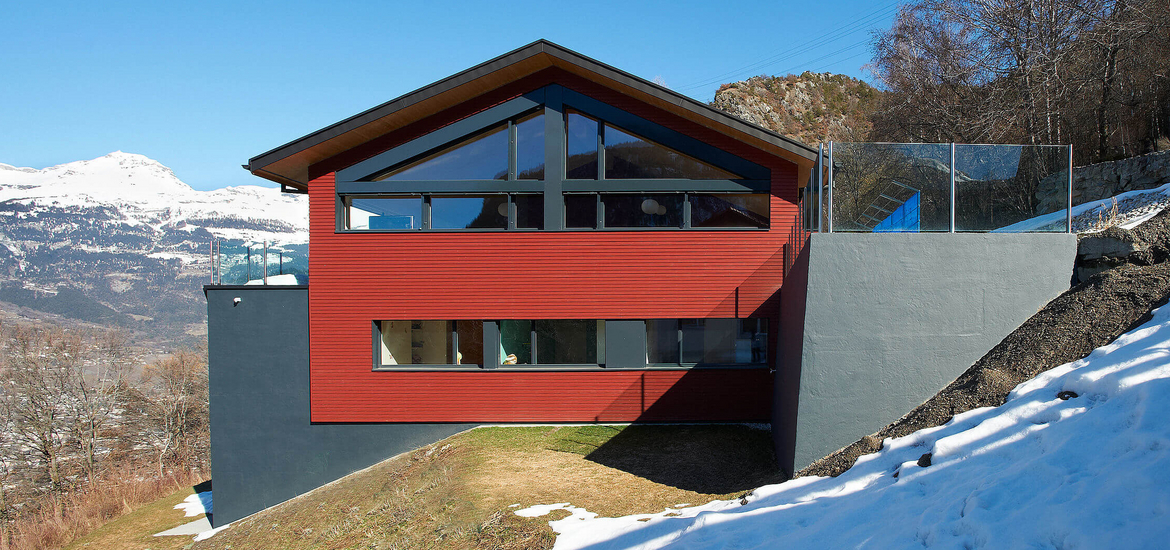 Construction d'un maison familiale passive en Valais