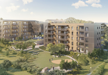 Immeubles de logements collectifs autonomes en énergie développés pour la coopérative d'habitation SCHL à Bussigny
