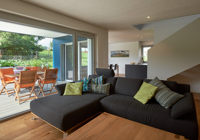 Construction d'une maison familiale passive en bois suisse