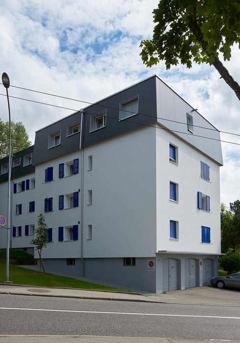 Etat avant travaux d'assainissement thermique et surélévation bois d'un immeuble locatif