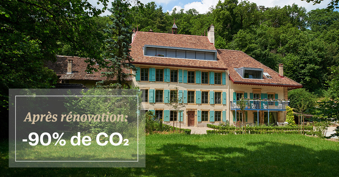 Rénovation énergétique Minergie-Eco d'un bâtiment historique à Neuchâtel