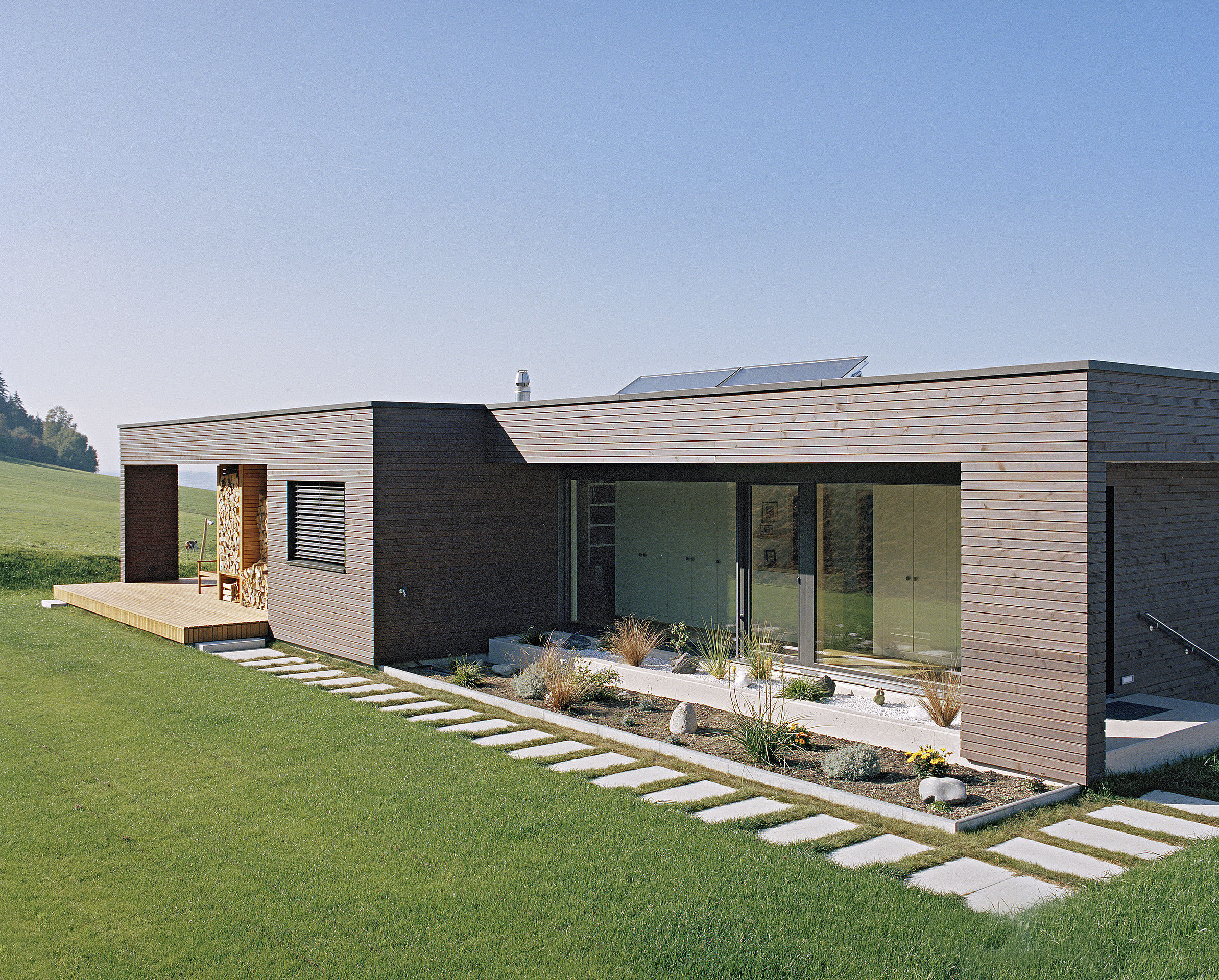 Maison à ossature bois écologique Minergie