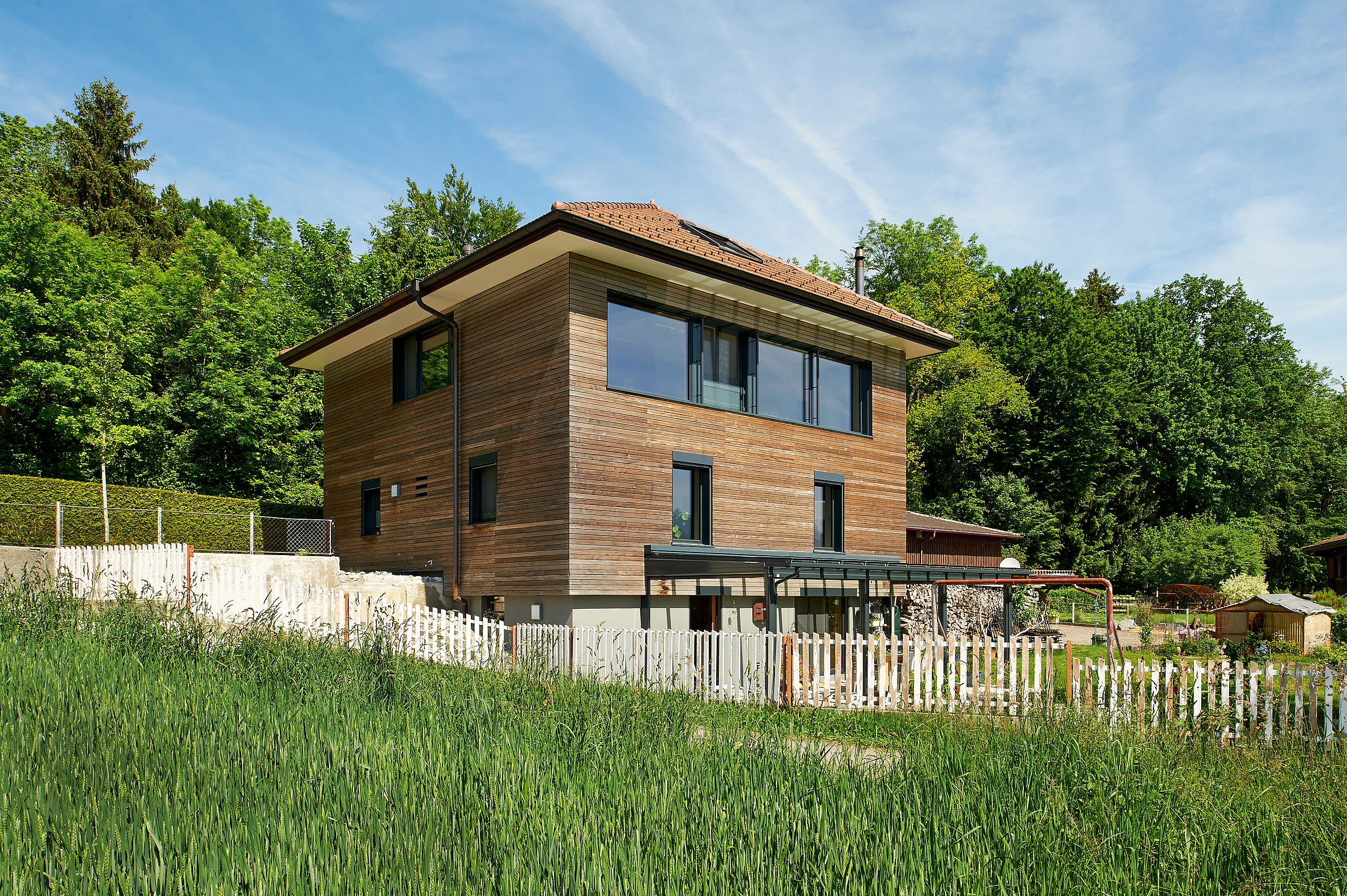 Rénovation énergétique Minergie d'une maison des années 50 en Gruyère à Fribourg
