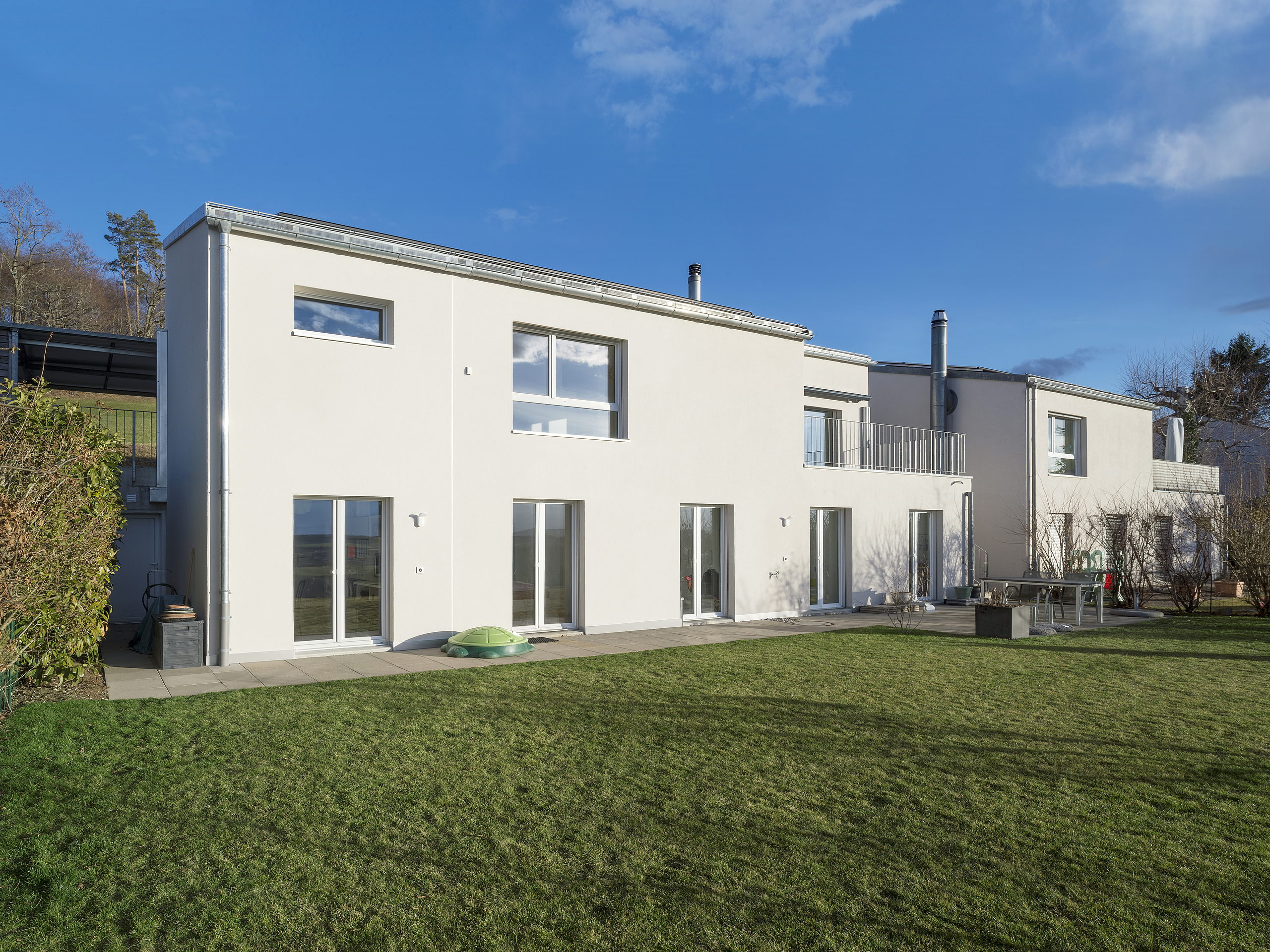 Agrandissement d'une maison, vue extérieure après travaux